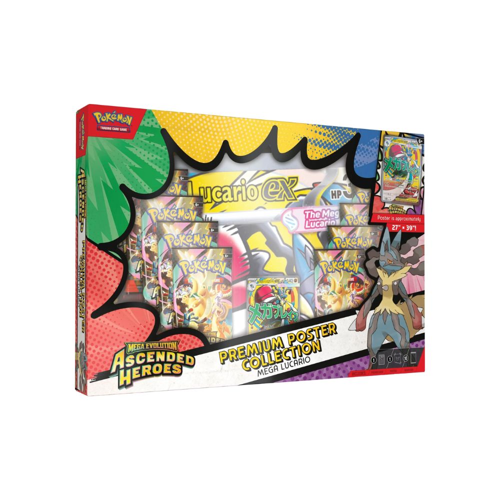 Pokemon Ascended Heroes Premium Poster Collection Lucario — ouvert en direct